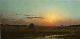Martin Johnson Heade Sunset over the Marsh painting